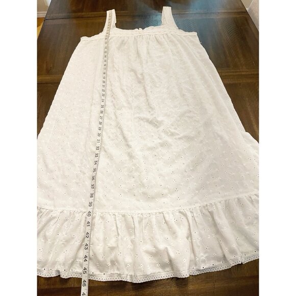 Willow Creek Vintage Cotton Eyelet Nightgown Cottagecore Prairie Ruffled Medium - Picture 10 of 10